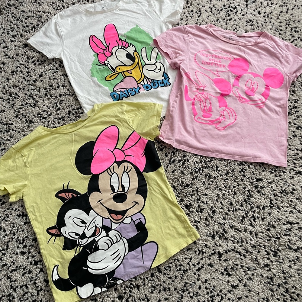 H&M Kids Tees - White, Pink, Yellow